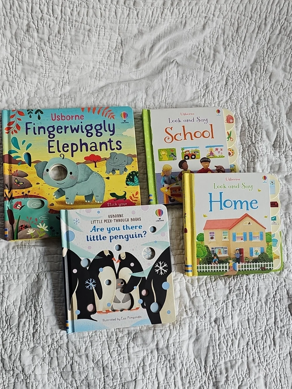 Childrens Board Books-school, Home, Penguin, Elephant Interactive